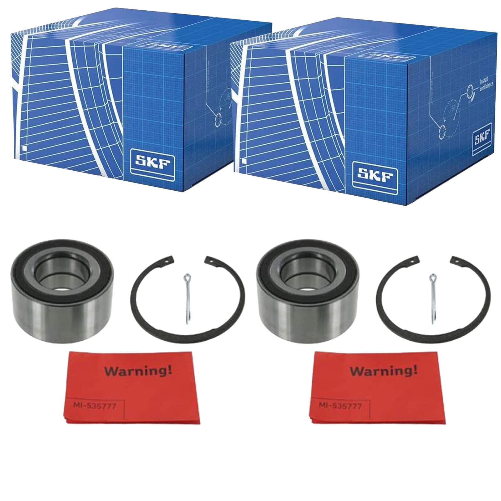 2X SKF Radlager-Satz vorne | 2x VKBA 6720 passend für Aveo Trax Meriva Mokka