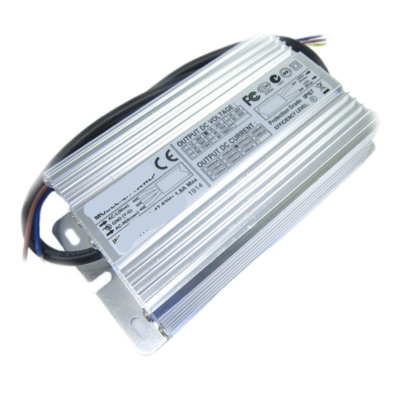 Pilote LED 150W 3600mA pour illuminer un grand jardin ou une façade