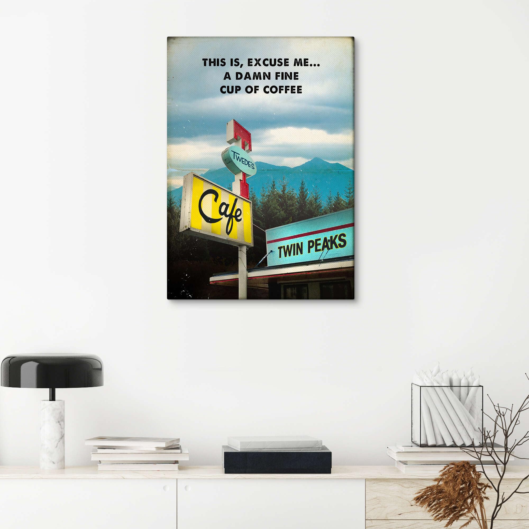 Posterlounge Twin Peaks Stampa su tela | 50 x 70 cm di 2ToastDesign Quadri Decorazione per pareti