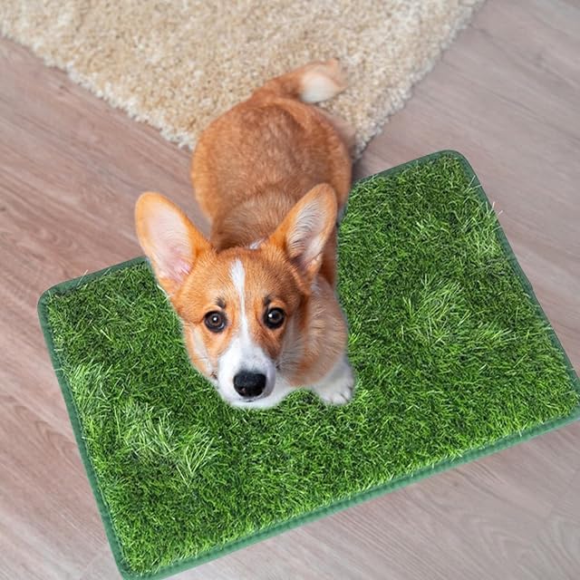 Foto 7 de 7 de 2PCS Inodoro Reutilizable para Perros,Tapete de Césped Artificial para Perros 46cm*58cm,Tapete para Mascotas…