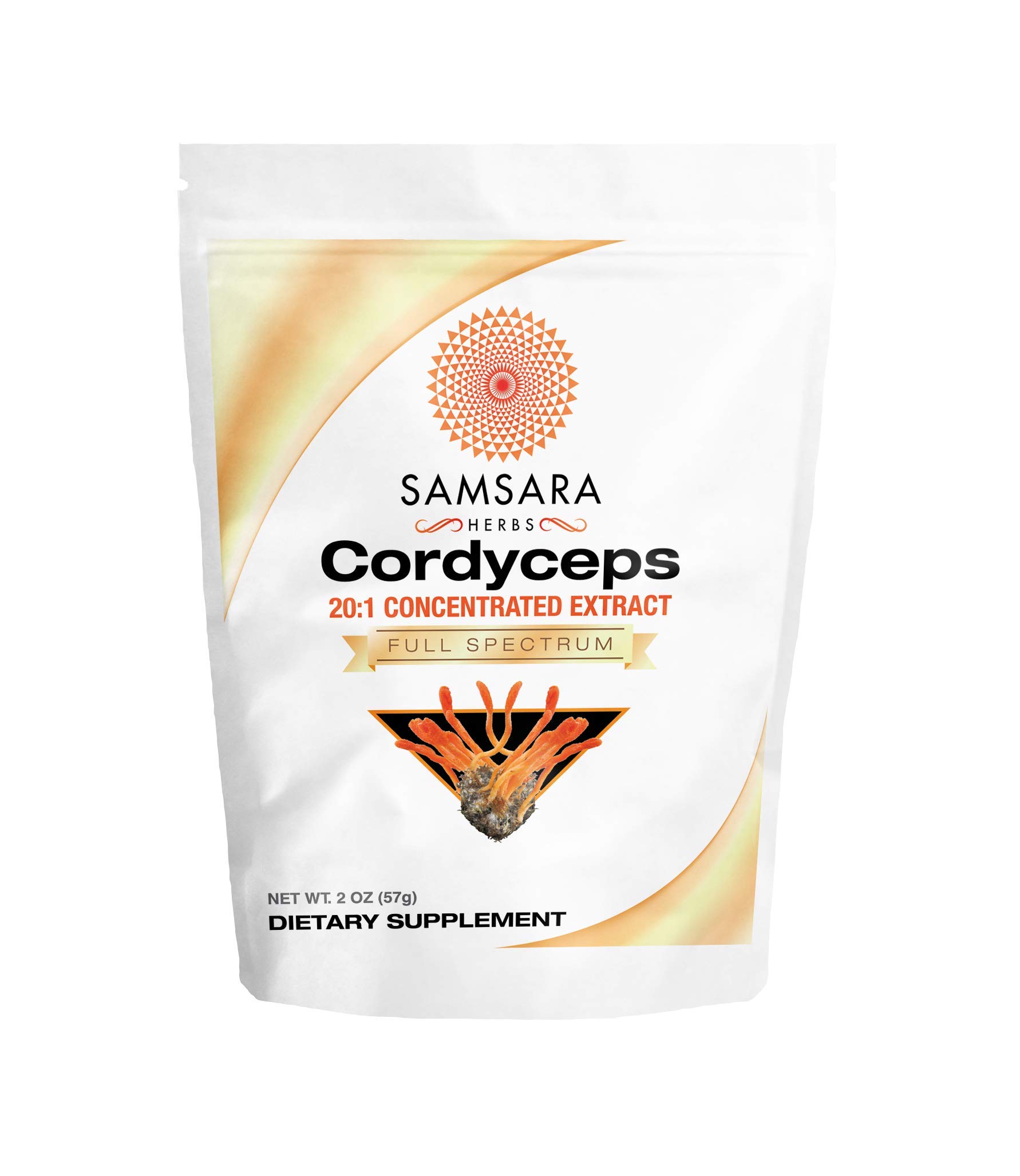 Samsara Herbs Cordyceps Mushroom Extract Powder (2oz/57g)