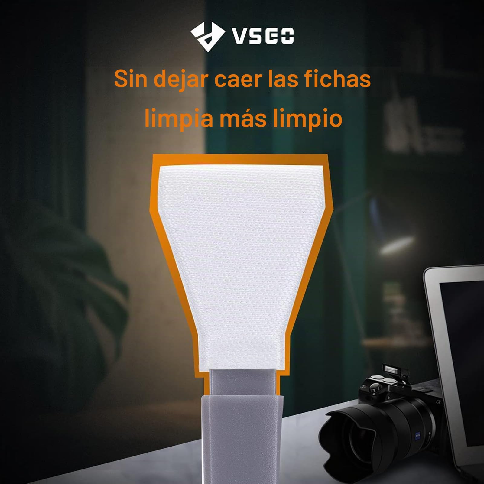 VSGO Paquete de 12 Hisopos de Limpieza de Cámara Digital con Sensor de Marco Completo y Solución de 10 ml, CCD en Seco, CMOS, para Limpieza de Sensores
