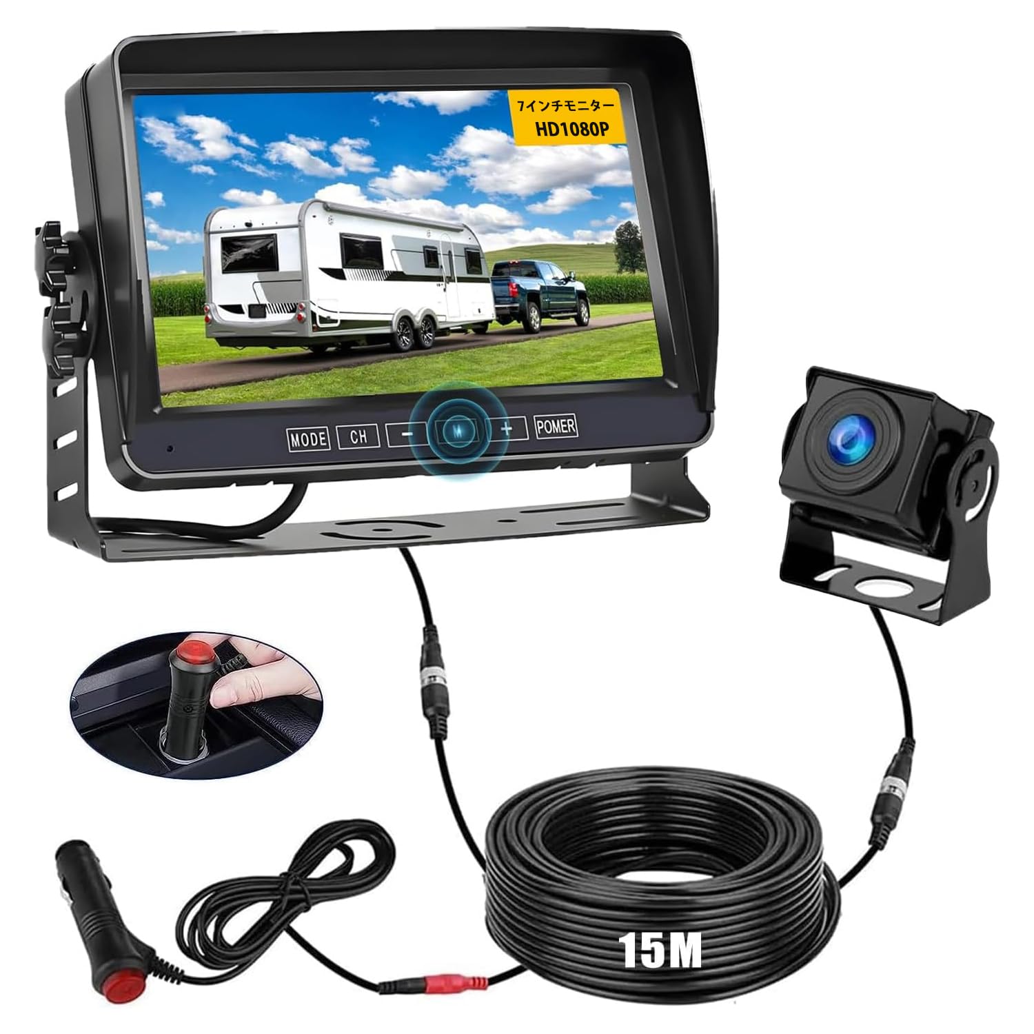 Amazon.co.jp: SEMHALF AHDバックカメラモニターセット バックモニター