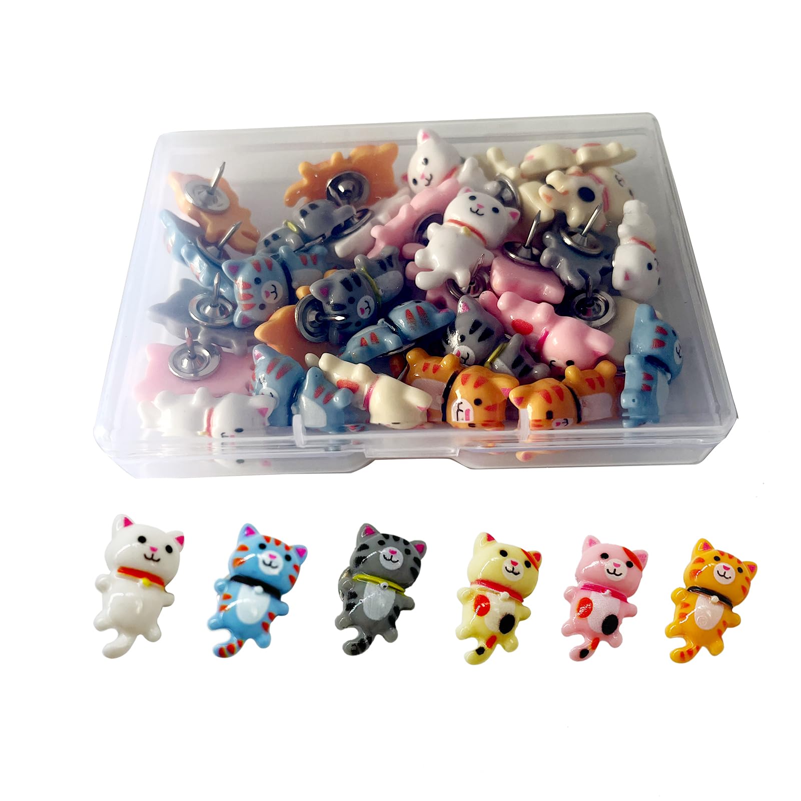 Alfileres decorativos para gatos con chinches de resina para corcho y fotos