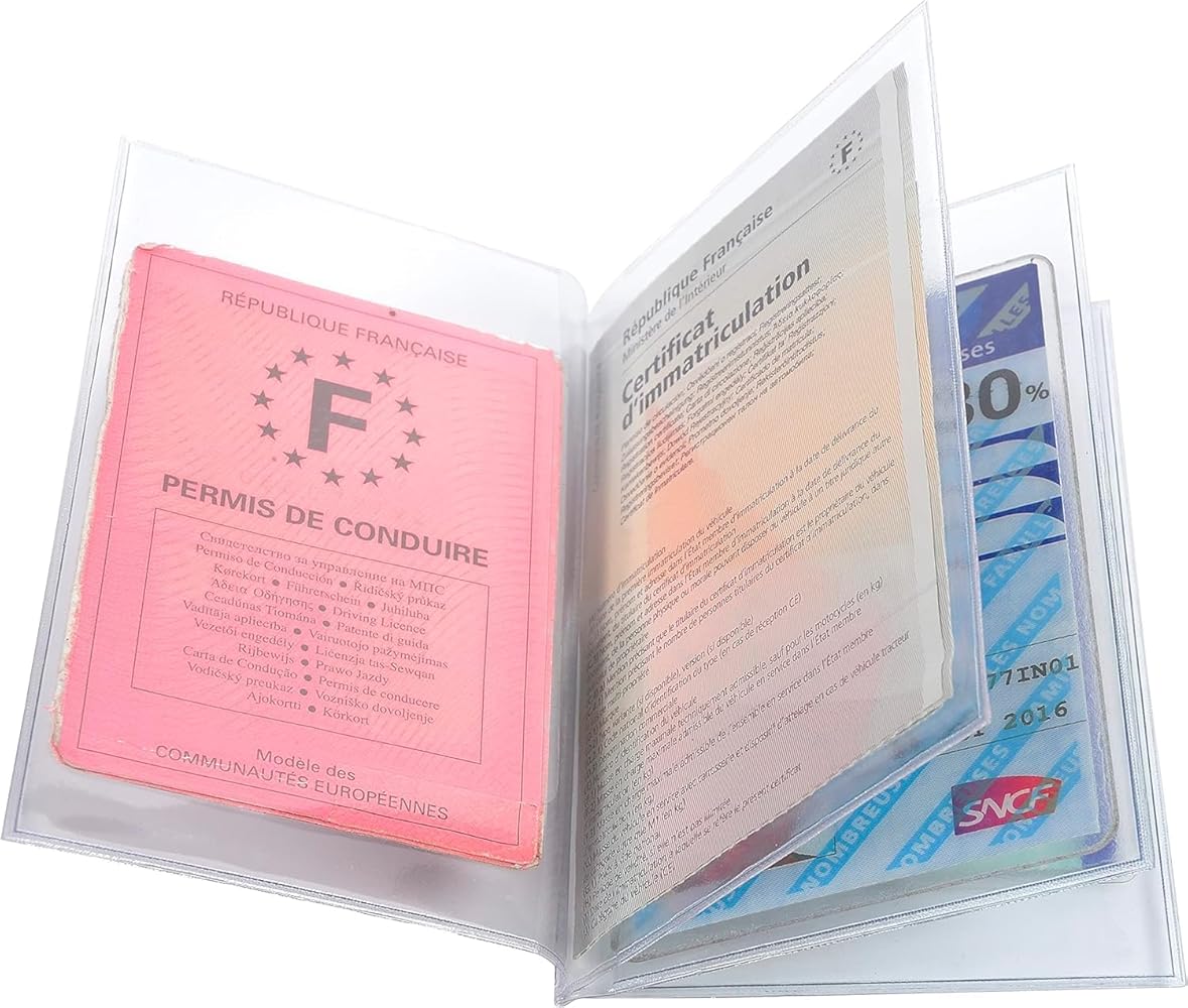 Lot De 10 Porte-cartes Bleu Ciel – étui Double Poche Pour Carte D’identité, Permis, CB – Format Universel 8,5x5,5 Cm