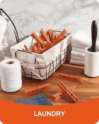 Vista 16 de Alfileres de ropa de madera para manualidades, pinzas de cierre de agarre fuerte, clips de ropa de madera de abedul, pinzas de ropa para colgar