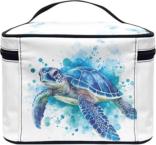 Vista 60 de doginthehole Bolsa de maquillaje, bolsa de cosméticos de viaje, bolsa de aseo portátil grande, organizador de accesorios para mujeres y niñas