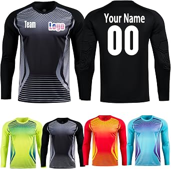 Custom Goalie Shirt Men Women Soccer Shirts for Goalkeepers Adult Youth Soccer Goalie Uniform with Name
