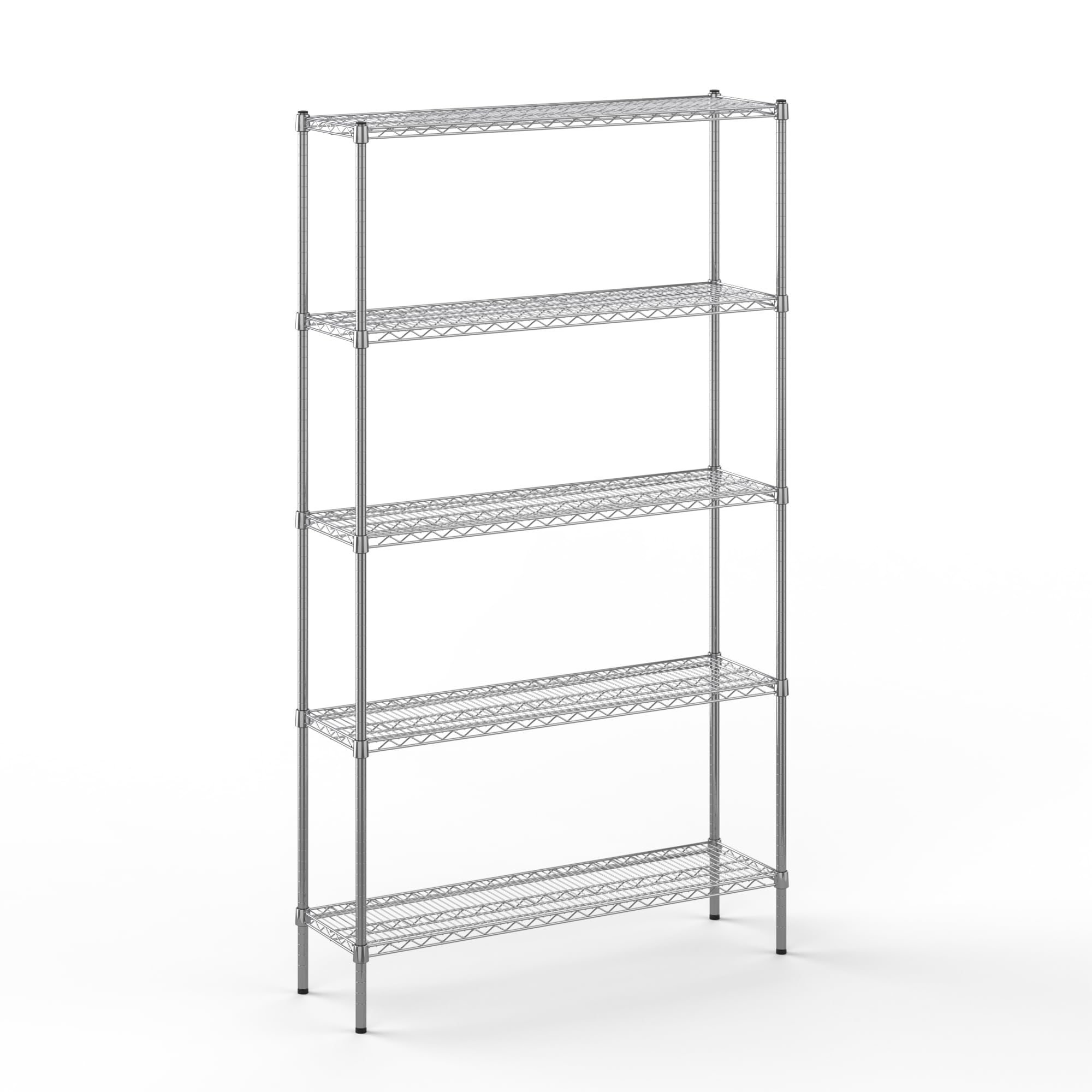 14" Deep x 48" Wide x 86" Height Wire Shelving Kit | 5-Tier | NSF Commercial Storage Rack Unit