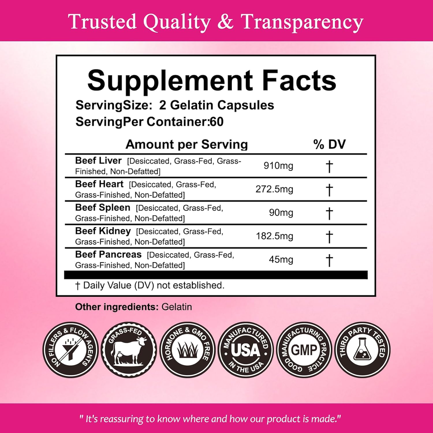 Rasav 3 Pack Beef Organ Supplement for Women - Supports Hormone Balance, Ferritin & Energy Levels - Grass-Fed Beef Liver, Kidney, Heart, & More - 120 Capsules