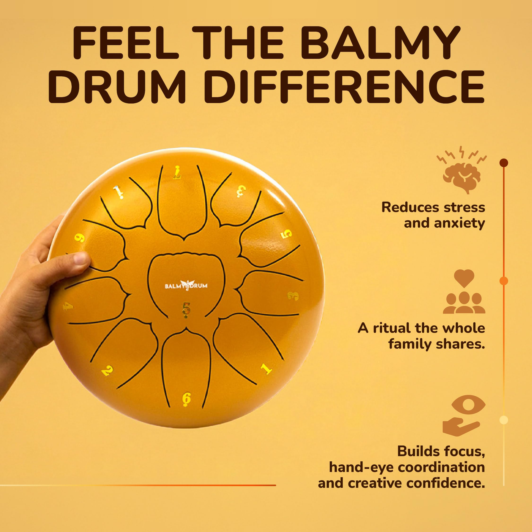 Amazon.co.jp: The Balmy Drum - 11 Note 10インチ スチール舌ドラム