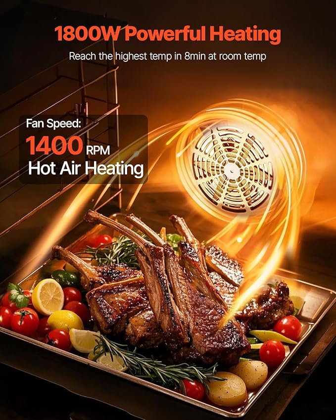 Horno de Convección Comercial VEVOR 66L 1800W 4 Niveles miniatura 4