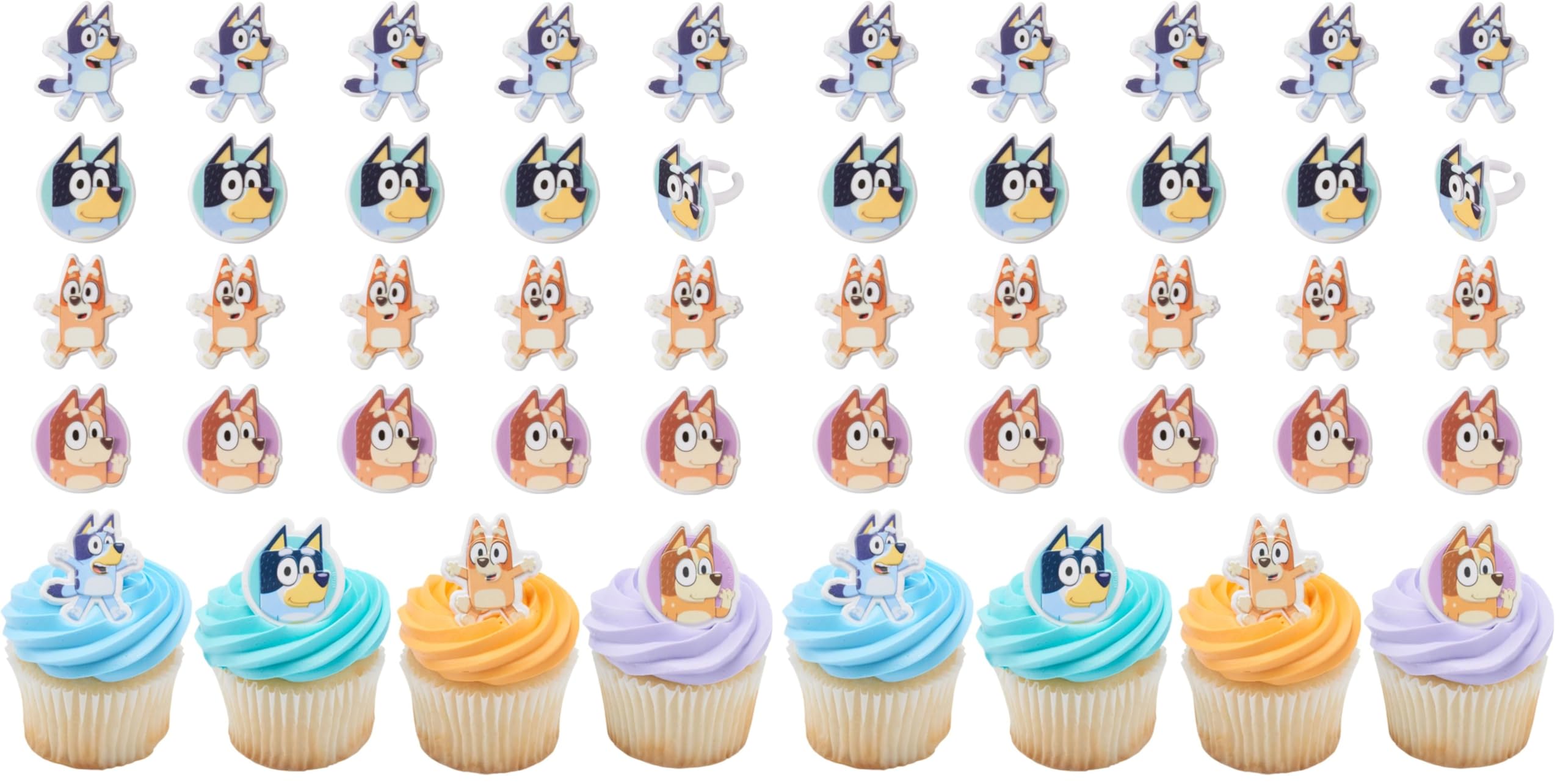 Bluey Cupcake Toppers - 24 Pack -12