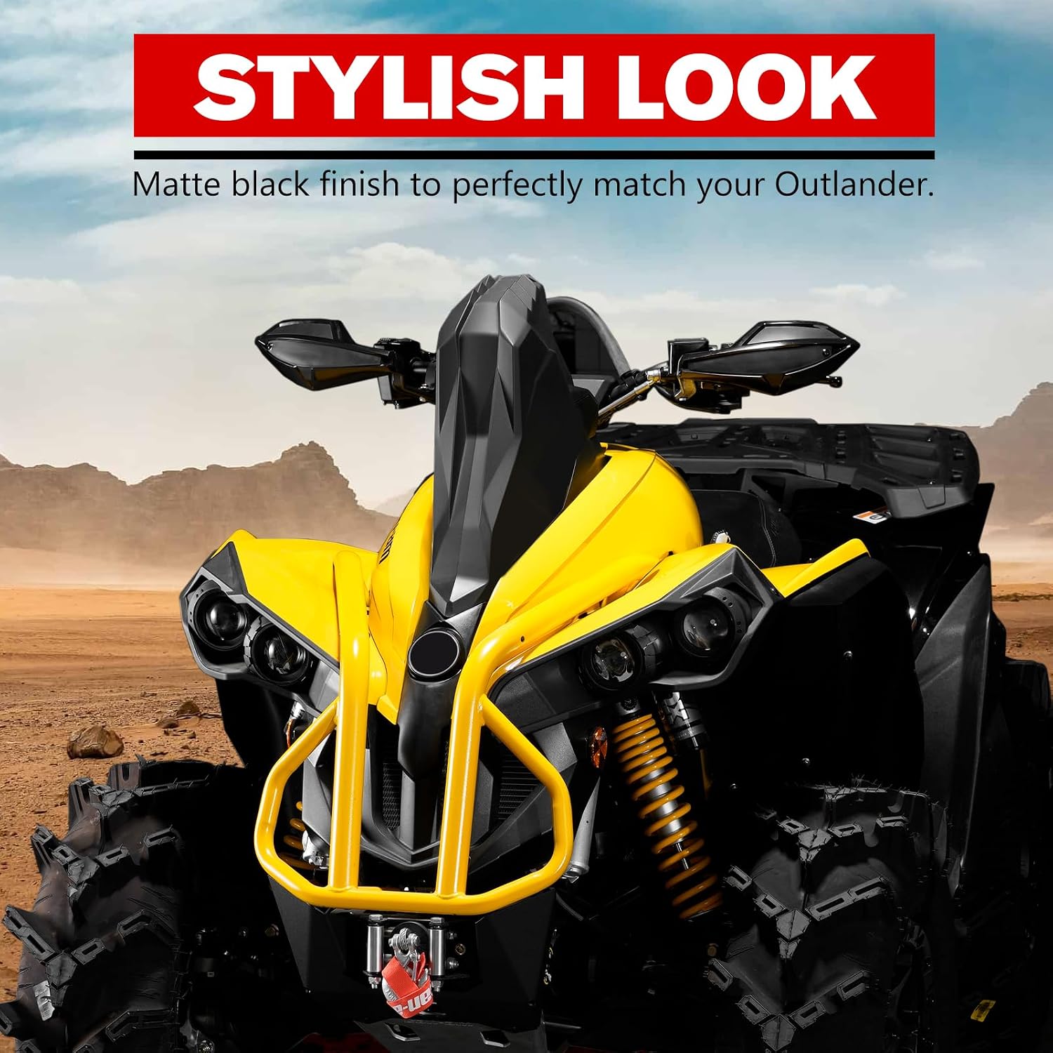 A & UTV PRO Raised Hood Vent for Can-Am Renegade X MR 570 1000R 2016 2017 2018 2019 2020 2021, Hood Intake Air Relocation Extension Accessories, Replace OEM # 705009685, Black, 1PC