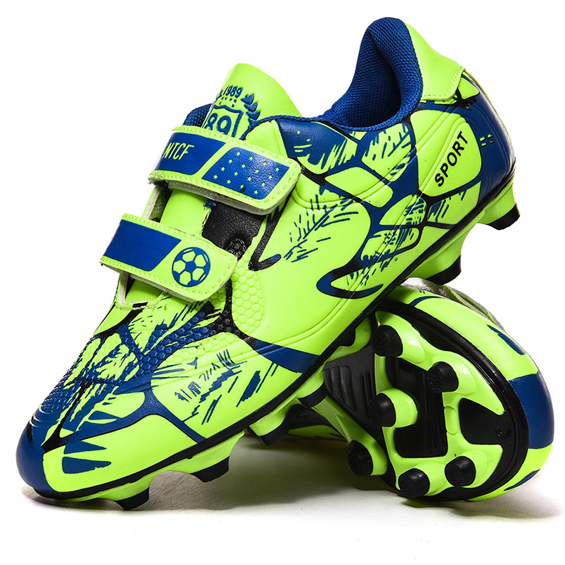 BAODLE Scarpe da Calcio Ragazzi FG/AG Professionale All'aperto Calcio da Scarpe Ragazzo TF Allenamento Bambini Teenage Spike