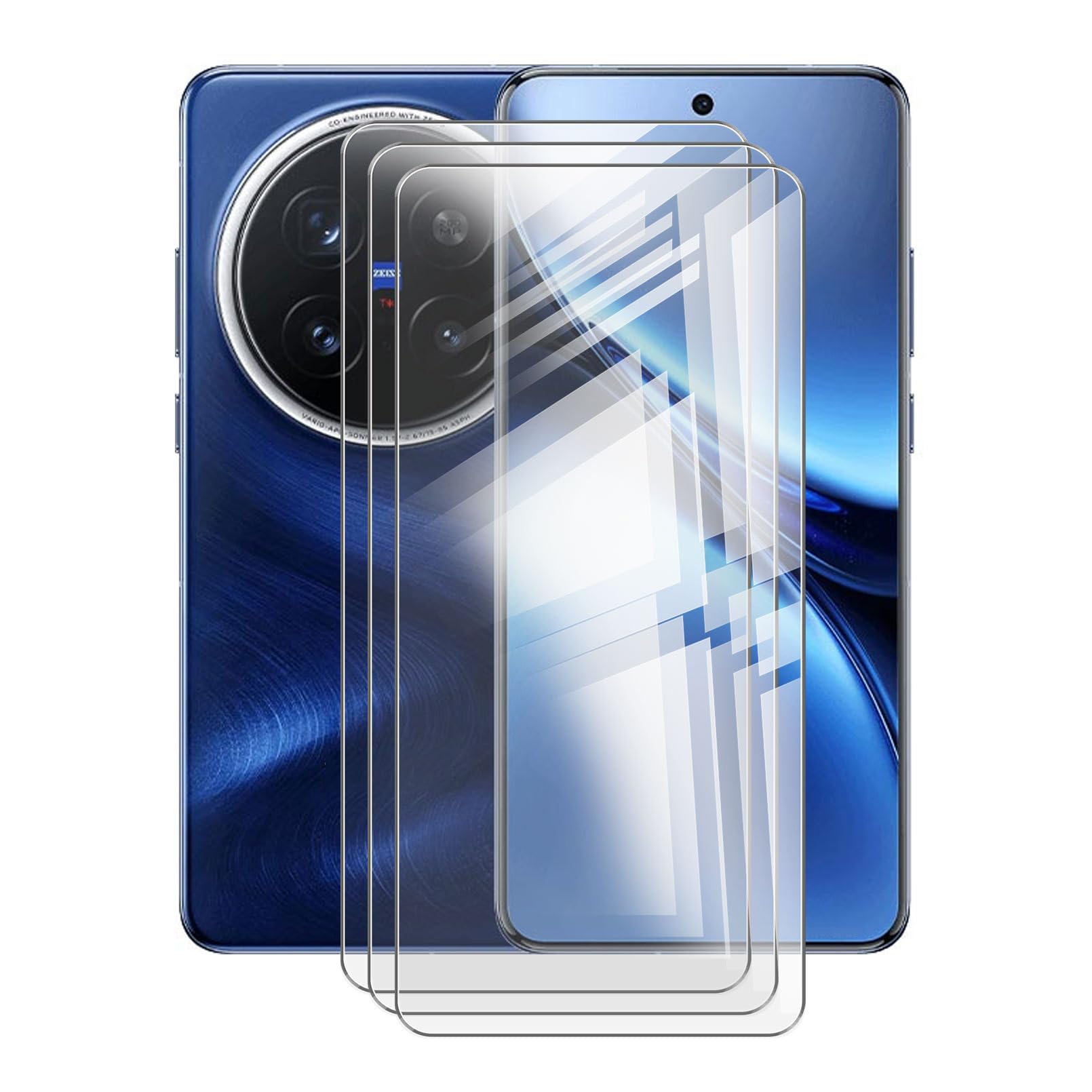Photo 1 of [3 Pack] for Vivo X200 Pro Screen Protector Tempered Galss, HGJTFANY - High Clear [9H Hardness] [Bubble Free] Tempered Glass Protective Film for Vivo X200 Pro (6.78 Inch)