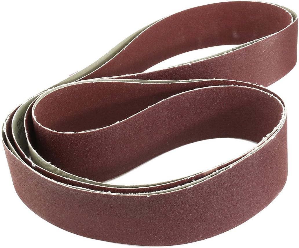 Sourcingmap 2-Inch x 72-Inch Aluminum Oxide Sanding Belt 120 Grits Sandpaper Lapped Joint for Belt Sander 2pcs