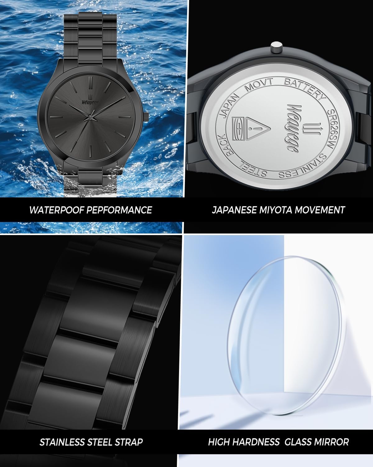 Fashion Minimalist Business Men's Wrist Watches Luxury Quartz Waterproof Watches Bussiness Watches for Men