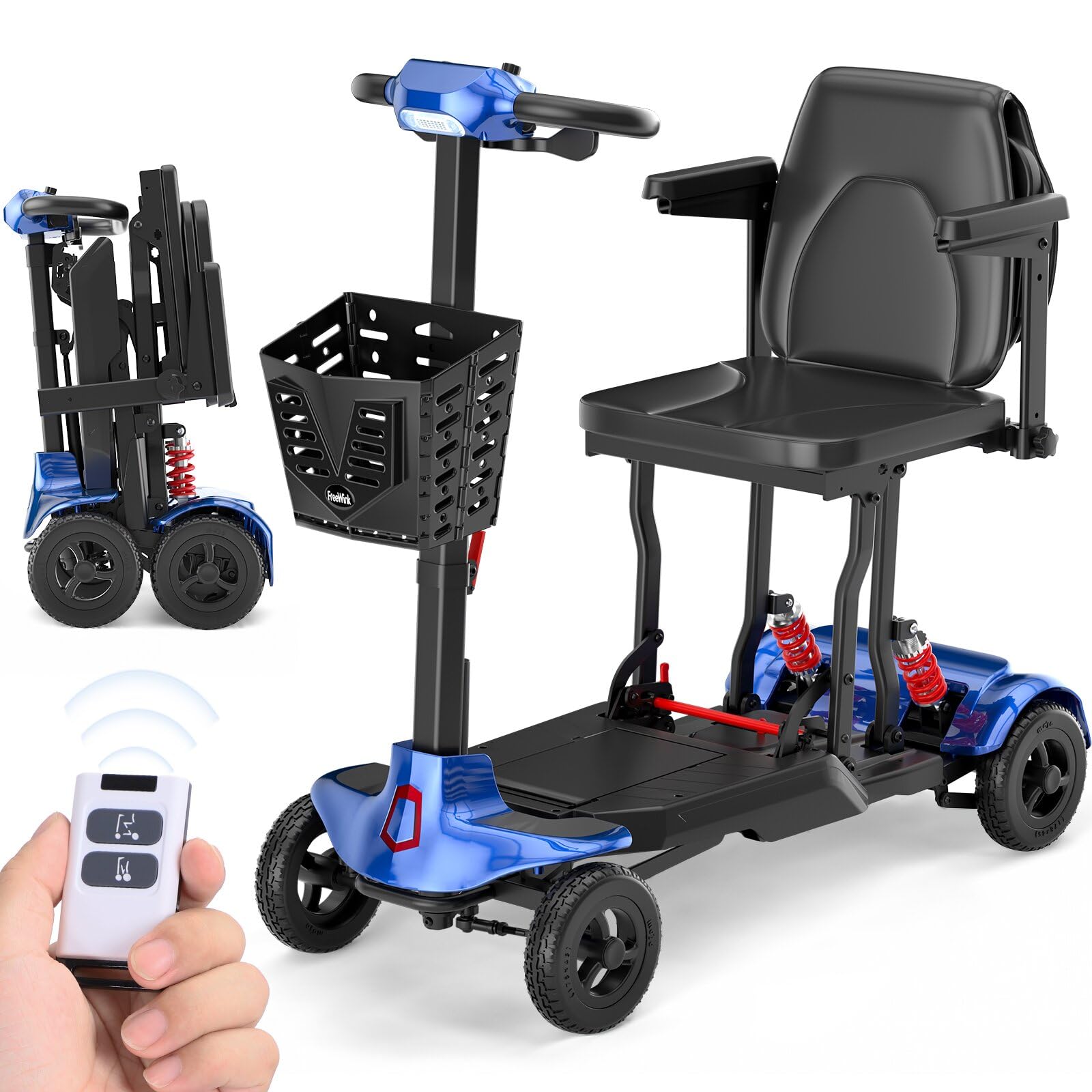 Top 5 Best Mobility Scooters for Paraplegics (for Safety + Comfort) 13 FreeWink Auto-Folding 4‑Wheel Scooter