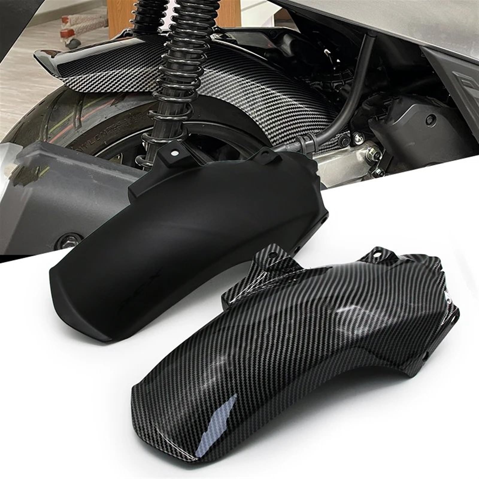 Paraspruzzi Moto Per PCX160 Moto Allarga Parafango Ruota Posteriore Parafango Hugger Paraspruzzi Parafango Parapolvere Protezione Estensione Scudo Nero Moto Parafango