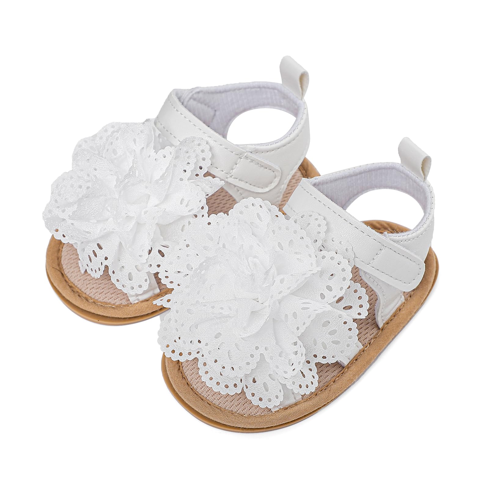 LACOFIA Baby Girls Sandals Infant Summer Shoes Anti-Slip First Walking Shoes
