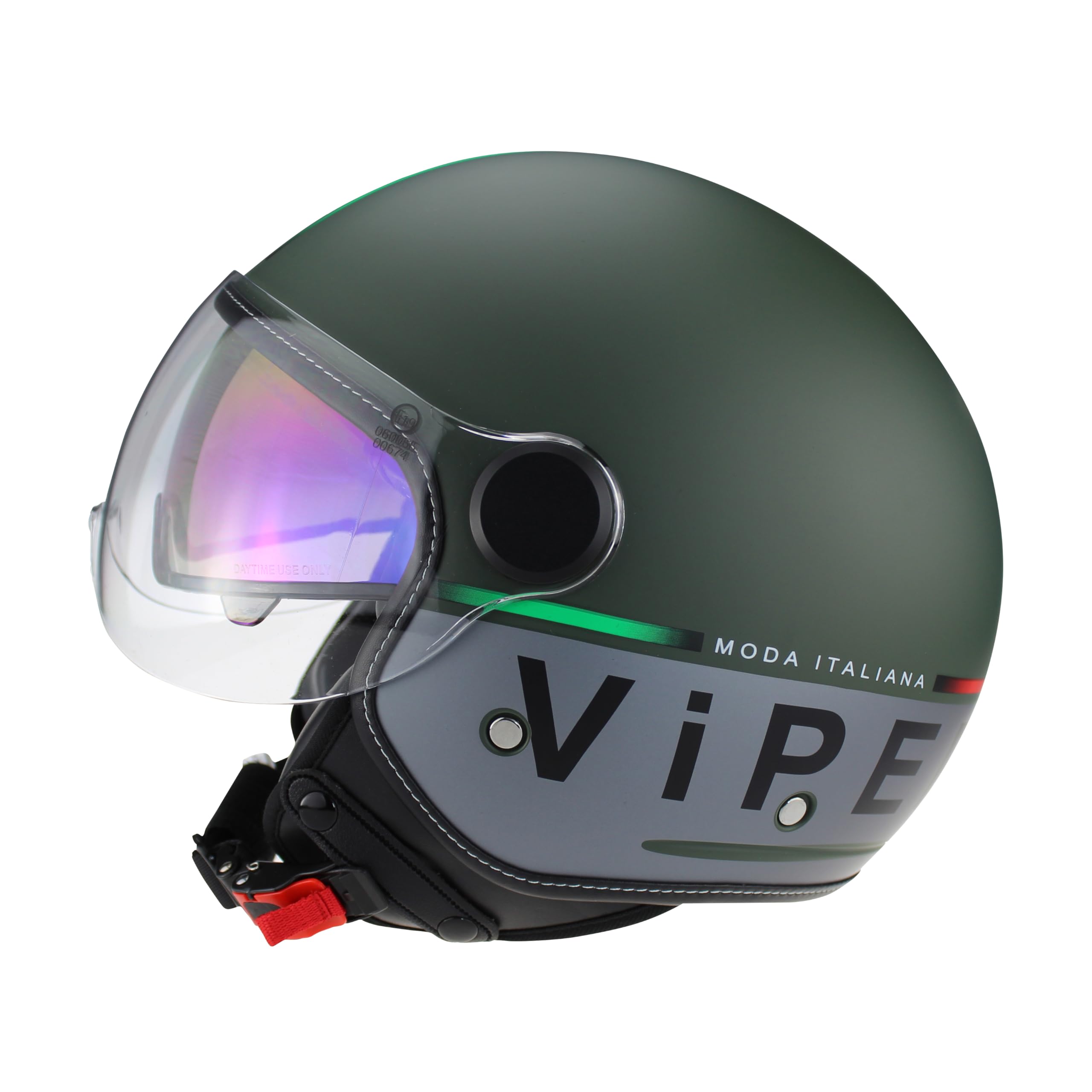 Casco Abierto para Moto ViPER RSV19 - Casco Jet para Scooter y Moto para Hombres y Mujeres con Visera Solar.