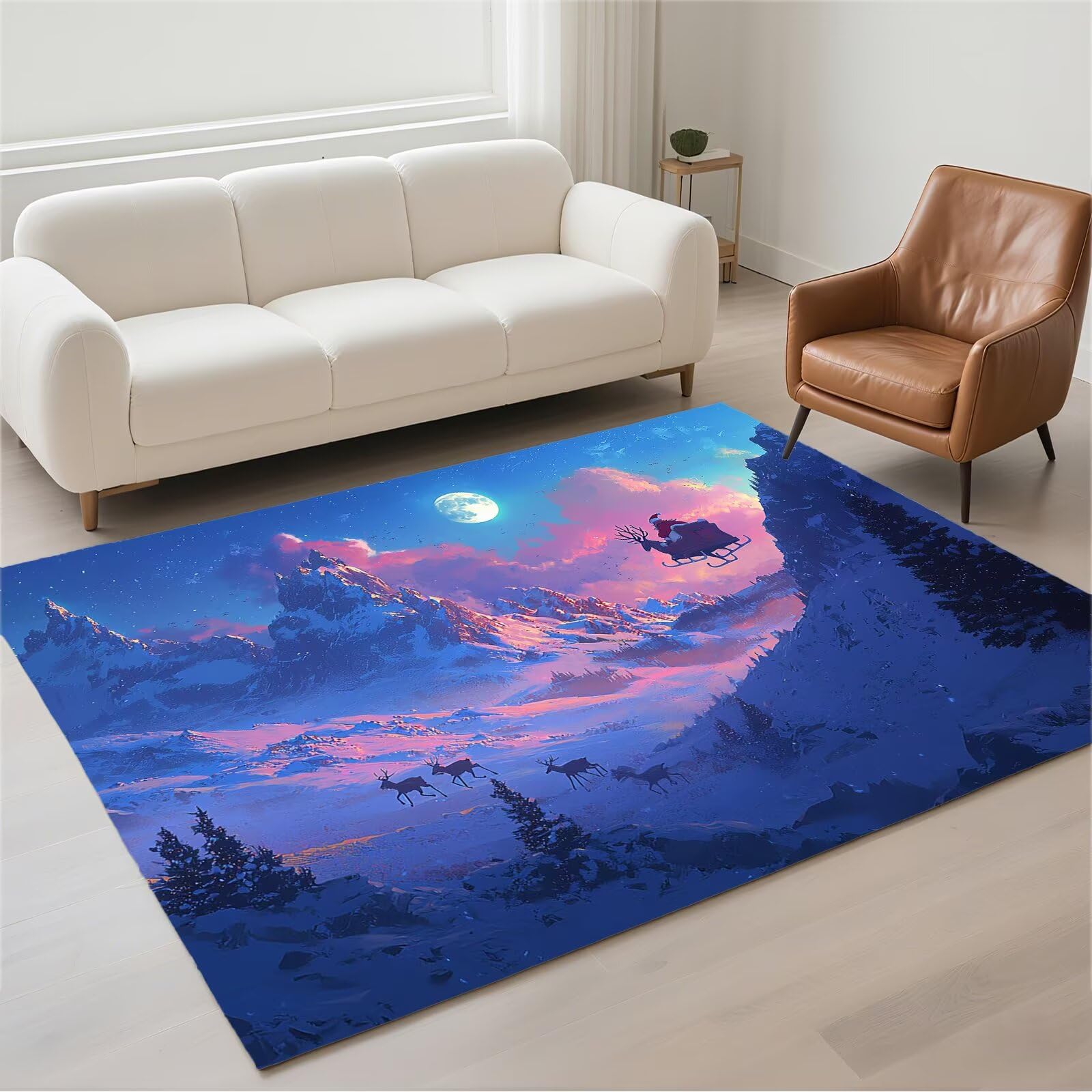 Tapis de chambre lavable 50x80 petit carpet moderne et antidérapant