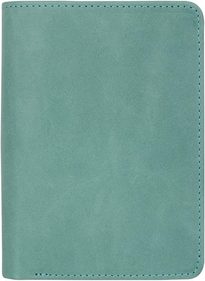 Law Enforcement Badge Wallet, All Leather, Fits Any Shape Badge with a Pin Back -Turquoise