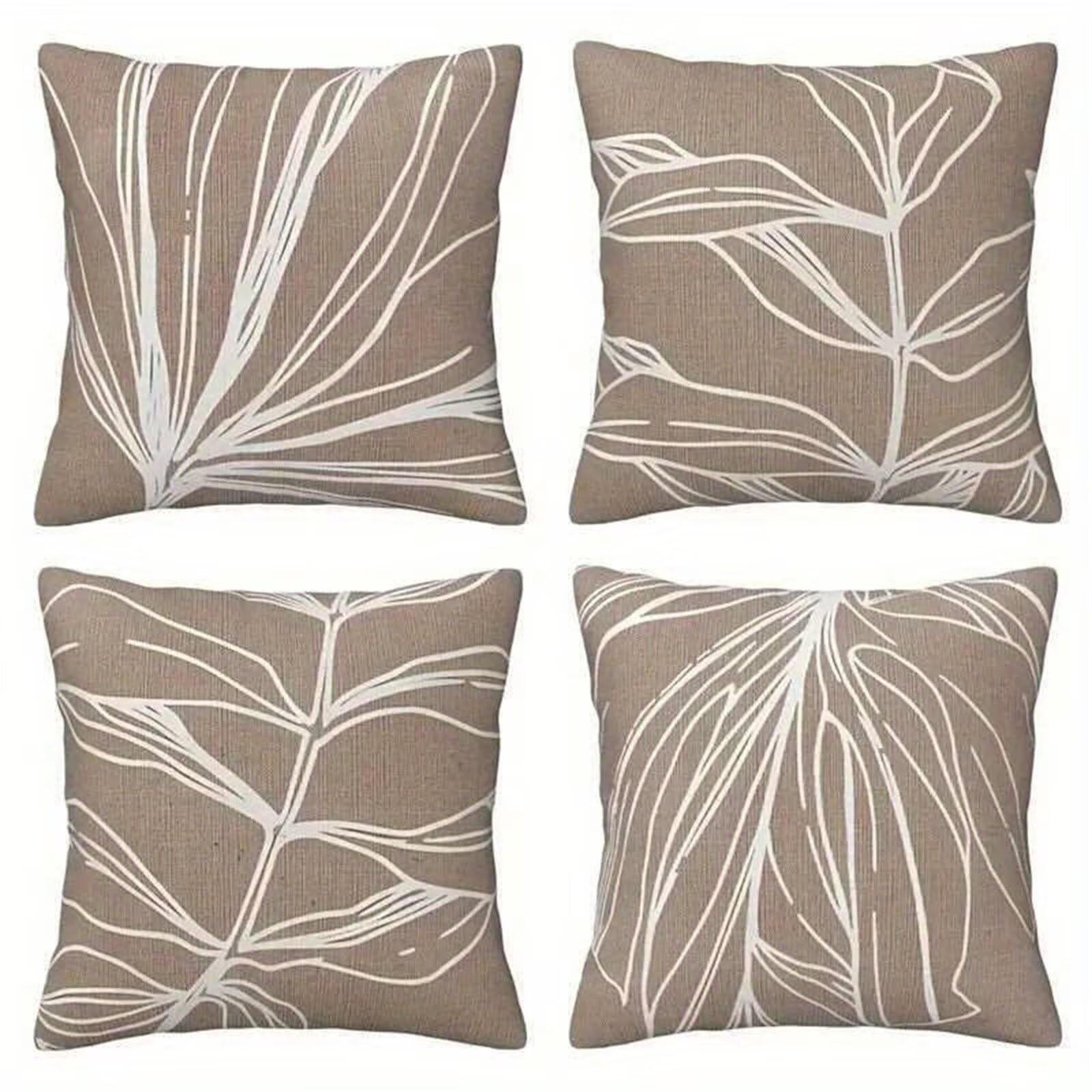 Housse de coussin 55x55 cm lavable en lin contre la décoration terne