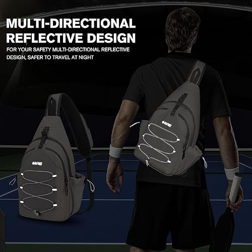 Miniatura 3 de G4Free Pickleball Bag, Crossbody Sling Bag for Men Women, Pickleball Backpack, Pickle Ball Paddle Bag Gifts for Sports
