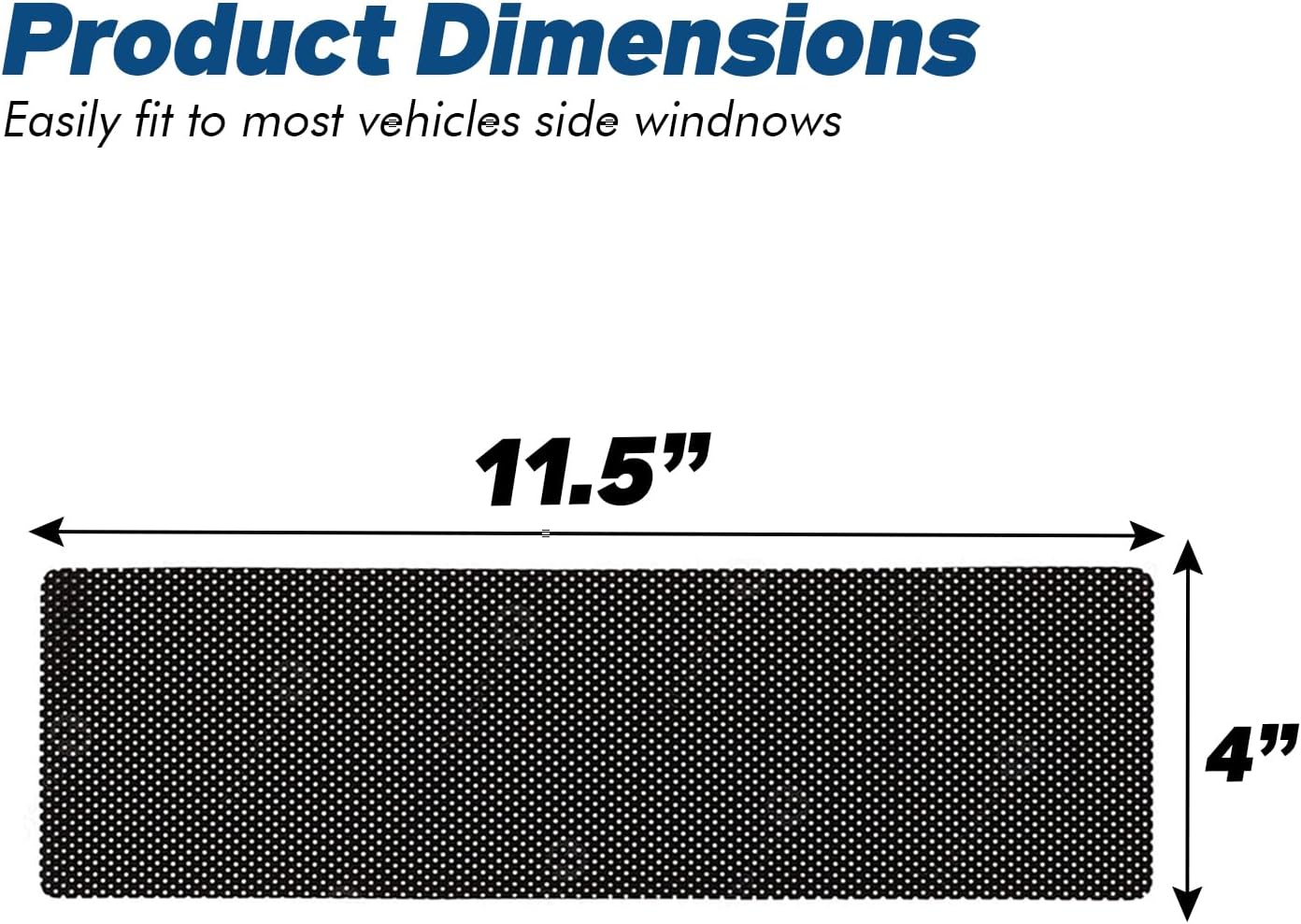 ZONETECH Cling Glare Reducer Sun Shade Side Window Sunshades Car Curtains UV Rays Visor Protection Universal Fit Protects from Sun- for All Year Round Use. Perfect for Road Trips (4 Pack)