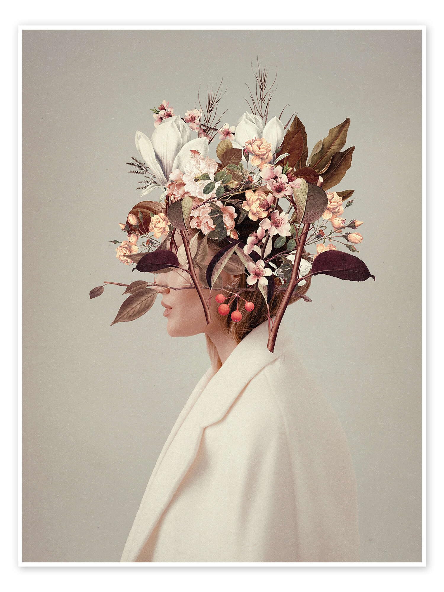 I fell in Love with fall because of you Póster de Frank Moth 50 x 70 cm Beige Cuadros Decoración para la pared