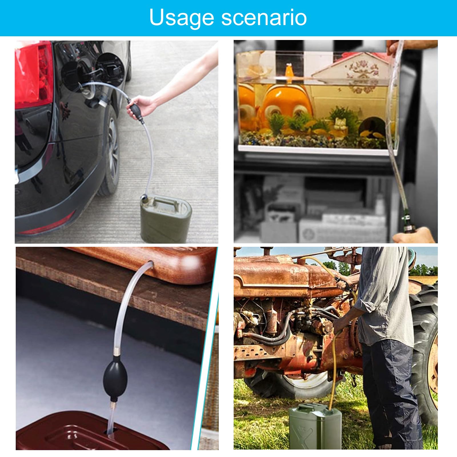 Pompa Di Travaso Manuale 2 Metri - Per Benzina, Acqua, Olio - Foto 3