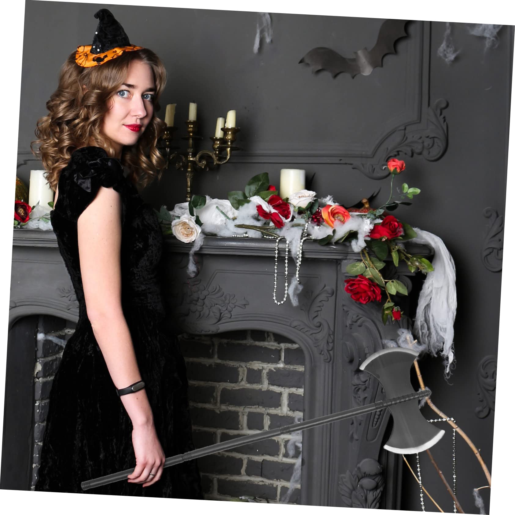 BESPORTBLE 2pezzi Di Halloween Doppia Faccia Accessorio Costume Vichinga Per Ragazzo Ragazza e Adulti Sicura e Realistica Per Decorazioni Di Halloween
