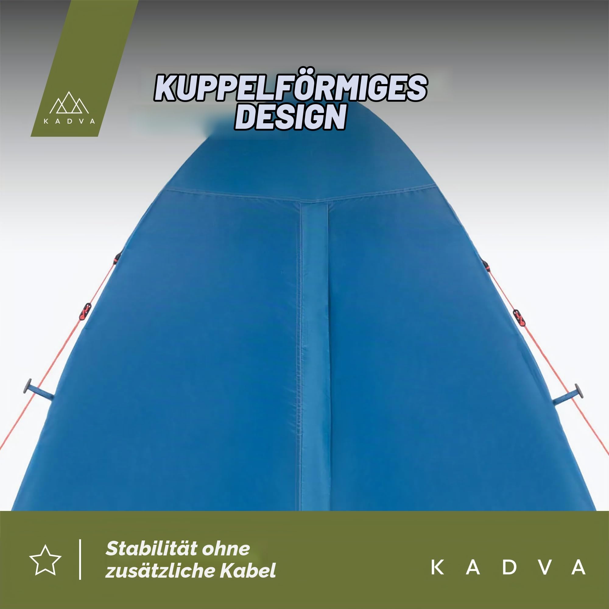 KADVA Campingzelt Festa 2 Zelt 200 x 120 x 105 cm für 2 Personen mit Moskitonetz Wasserdichtes Leichtes und Robustes Fiberglasgestell Ideal für Camping und Wandern
