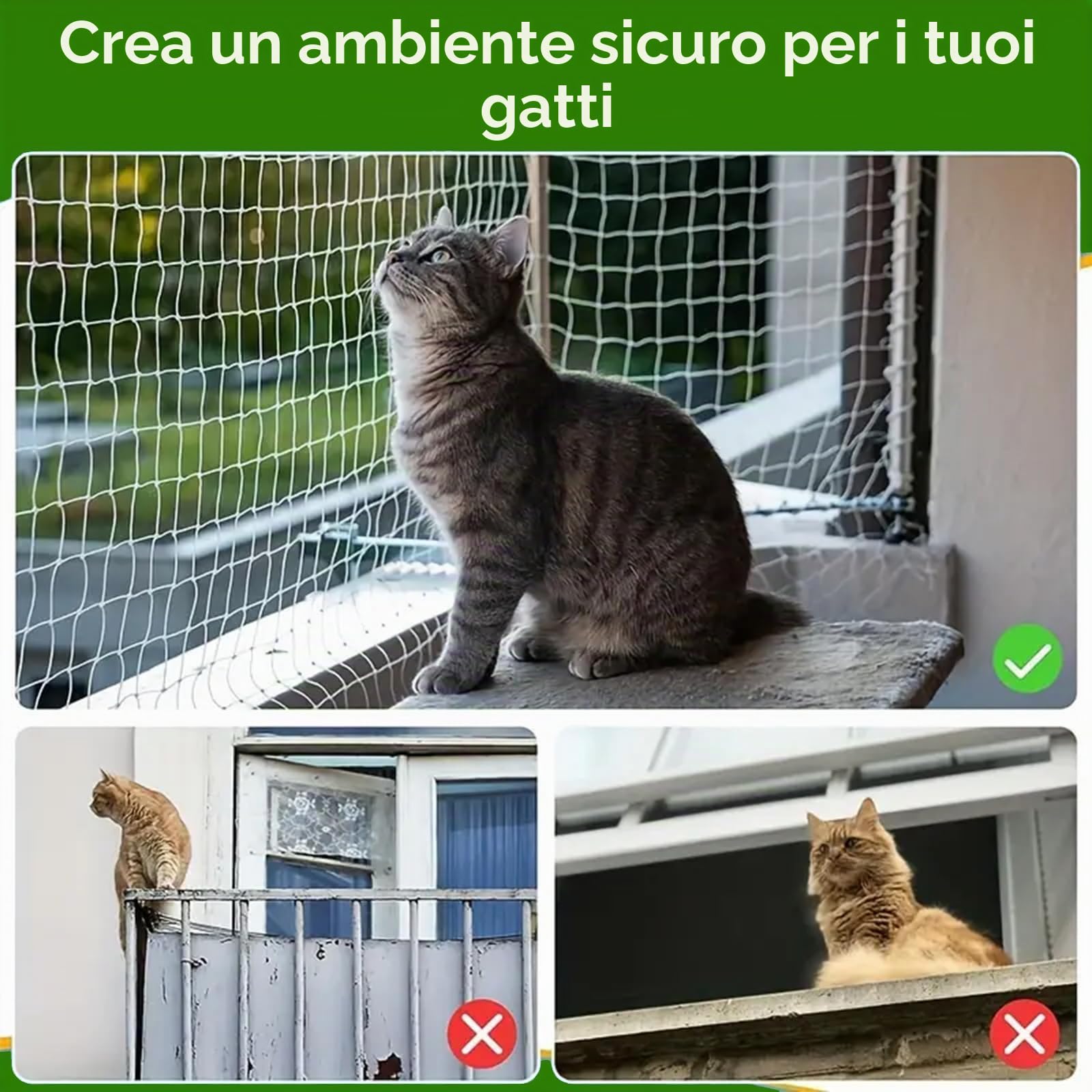 Rete Gatti Balcone,Rete per Gatti,Rete Protezione Gatti Balcone,Rete Anti Piccioni,Trasparente Rete Gatti Balcone,Rete Anti Uccelli,Rete per Gatti Balcone Rinforzata Trasparente,per Interni Esterni