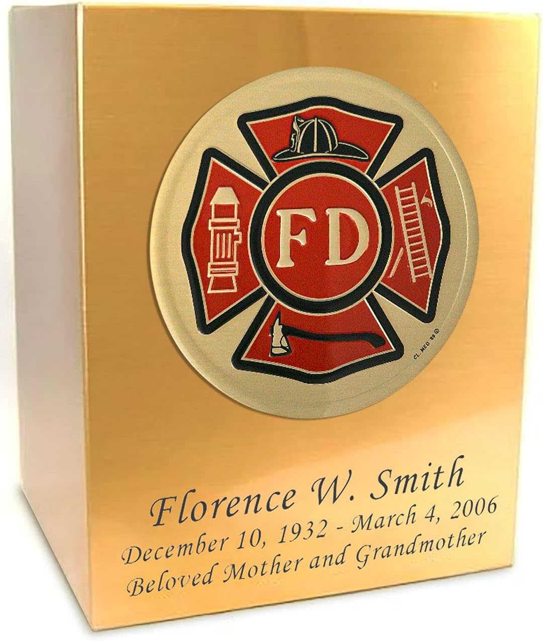 United States Navy Veteran Cremation Urn for Ashes - Full Color Military Medallion Bronze Urn - 200 Cubic Inch Capacity Urn - Includes Personalization