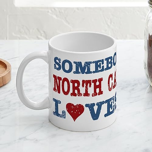 Miniatura 4 de CafePress Somebody In North Carolina Loves Me - Taza de café de cerámica, taza de té, 11 onzas