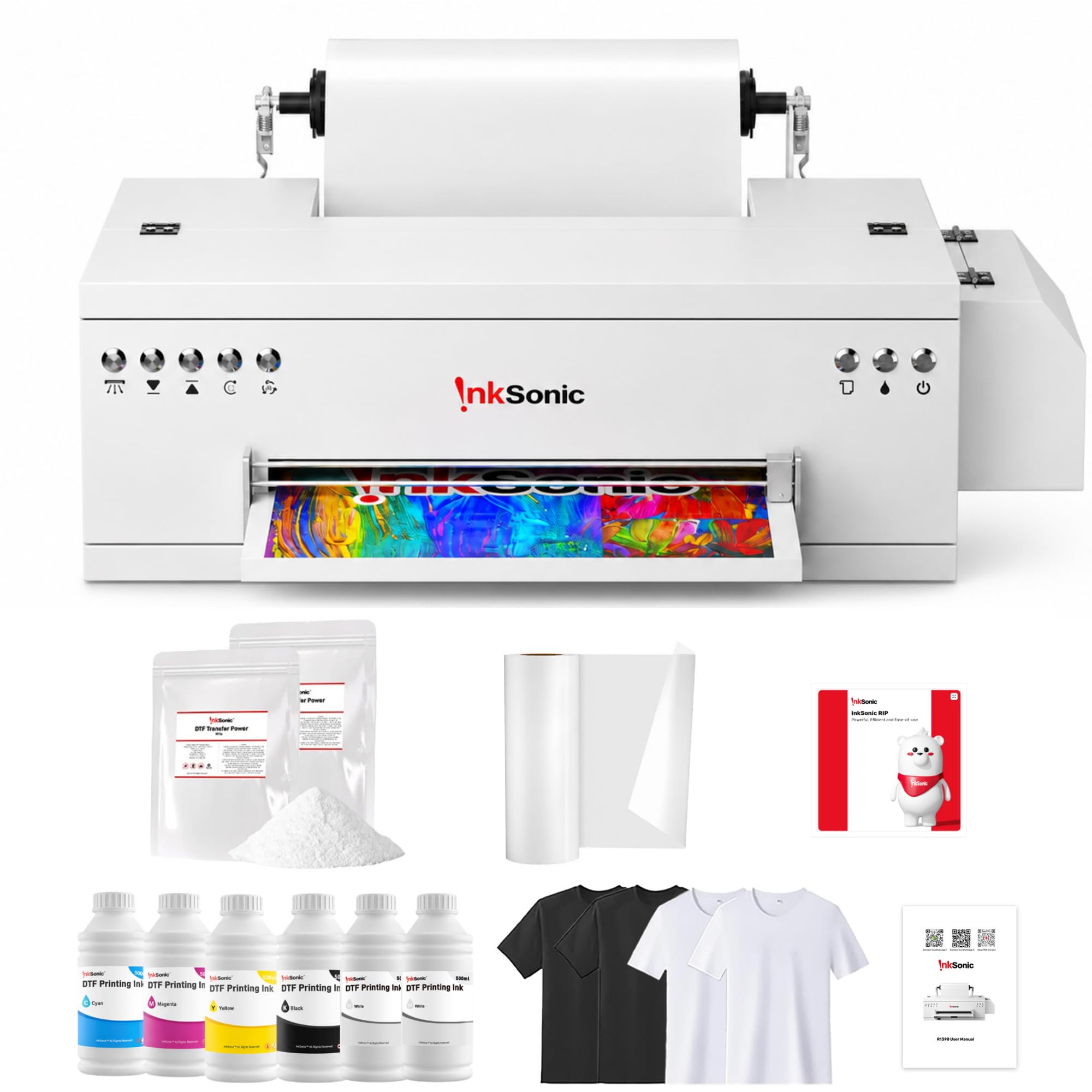 13" R1390 DTF Printer with Curing Oven Bundle for T-Shirt Printing R1390 Printer