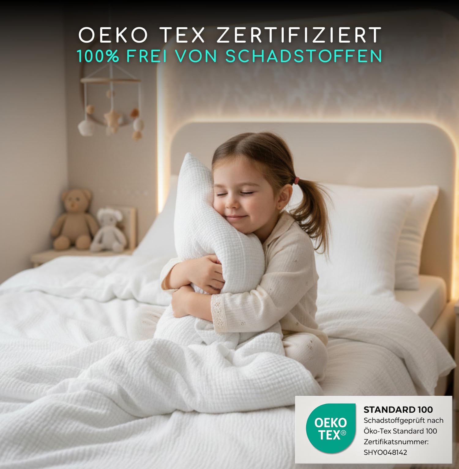 ALAVYA HOME® Kinderbeddengoed, 100 x 135 cm, 2-delig, Öko-Tex gecertificeerd, geschikt voor mensen met een allergie, kinderbeddengoed van chiffon met 1 dekbedovertrek 135 x 100 cm