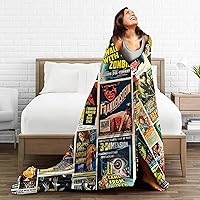 Vista 6 de Classic Horror Movie Blanket Soft Cozy Fleece Throw Blanket Plush Lightweight Warm Fuzzy Flannel Blankets and Throws for Couch Sofa Bed 50"X40