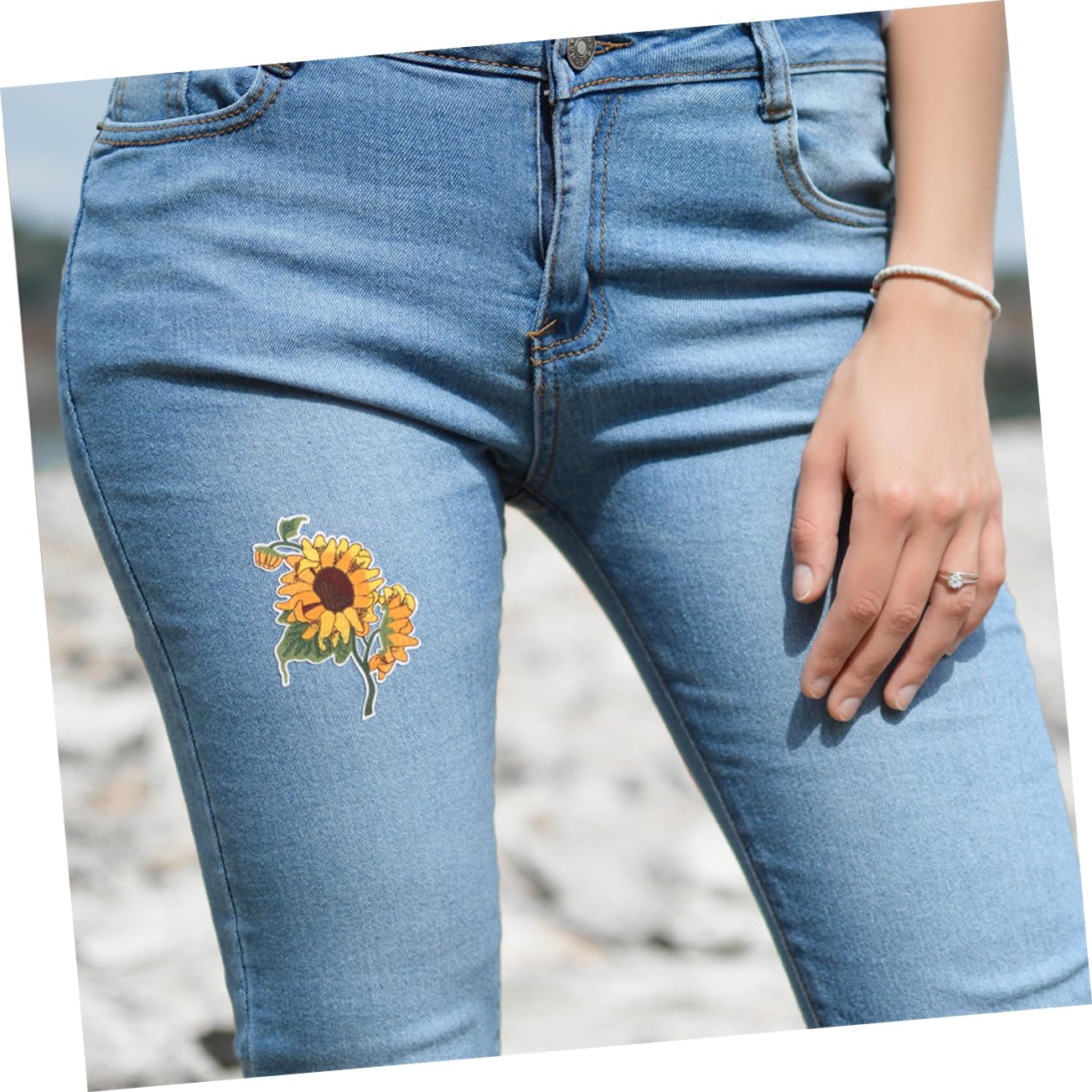 HOMSFOU 4 Set Toppe Termoadesive Forma Per Abbigliamento Patches Ricamate Per Riparare E Vestiti E Jeans Adatte Per Decorazioni E Riparazioni Abbigliamento 6 Pezzi*4