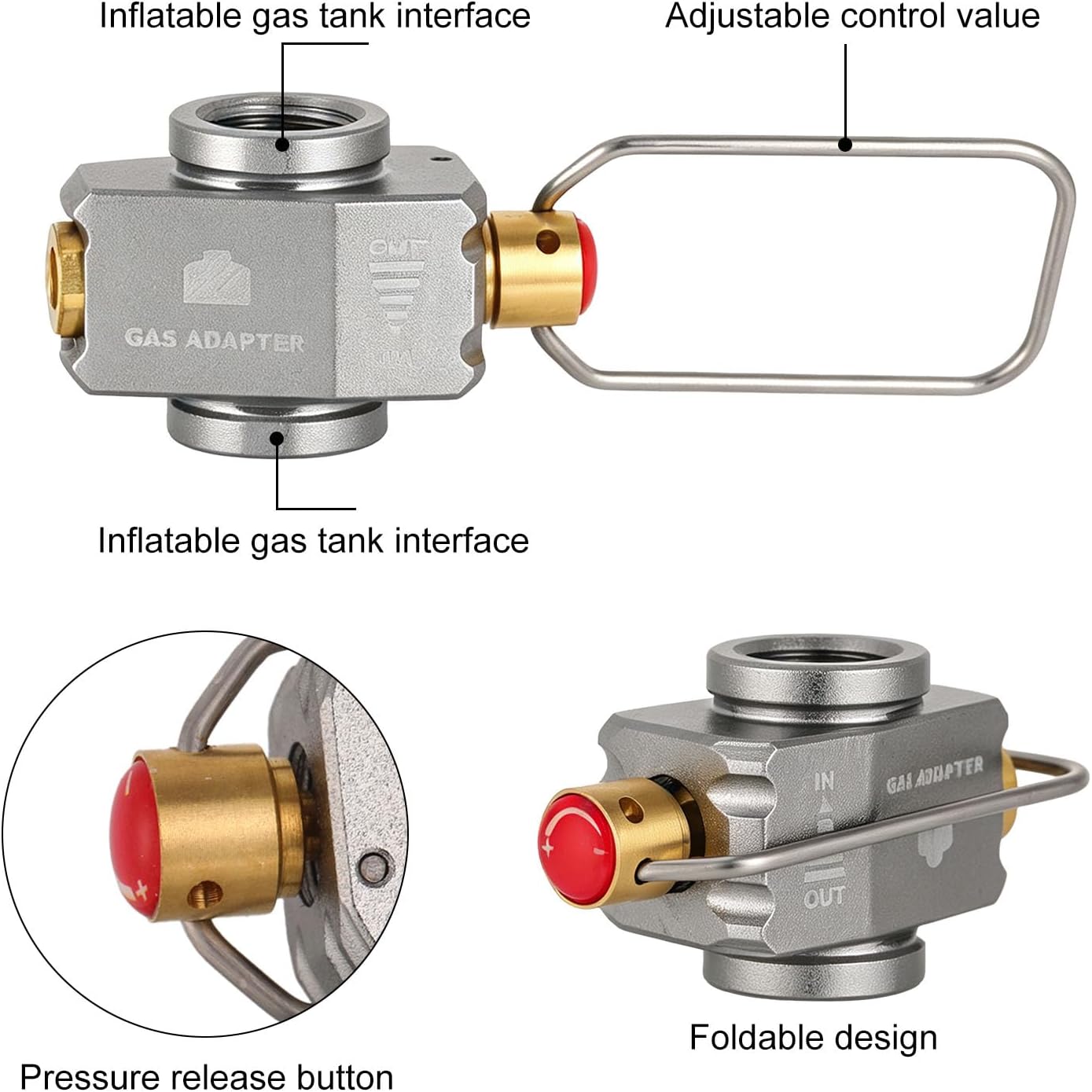 NQEUEPN Fuel Transfer Device for Camping, Gas Canisters Refill Adapter image 4