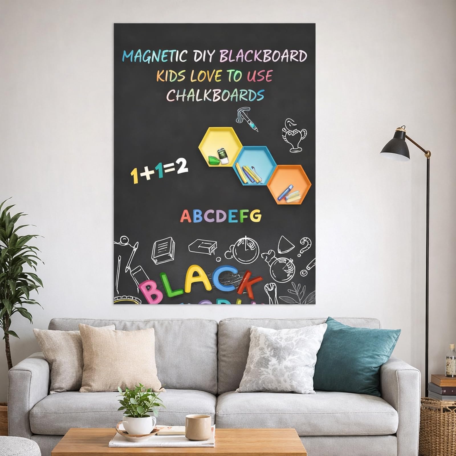 Pellicola magnetica autoadesiva, 40 x 80 cm, magnetica, per pareti, cucina, ufficio e cameretta dei bambini, ritagliabile e rimovibile senza lasciare residui (B40 x 80 cm)