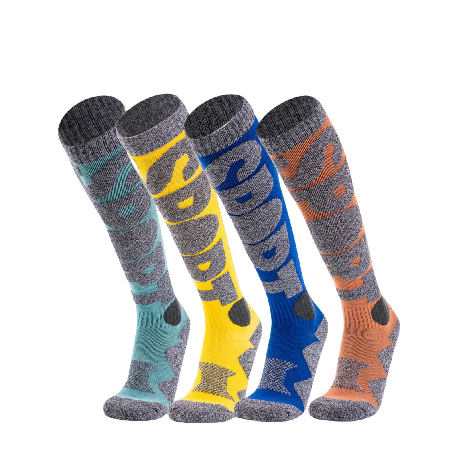 Chaussettes Homme Chaussettes pour Hommes pour Hommes Femmes, Chaussettes Chaudes d'hiver pour Ski, Snowboard, Sports De Plein Air Froid-4 Paires