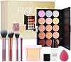 Makeup Sets For Women - All-In-One Girls Professional Makeup Gift Set - Full Starter Cosmetics Kit - 15 Colors Contour Palette Concealer Palette with Face Pressed Pworder Puff Primer and Makeup Brush