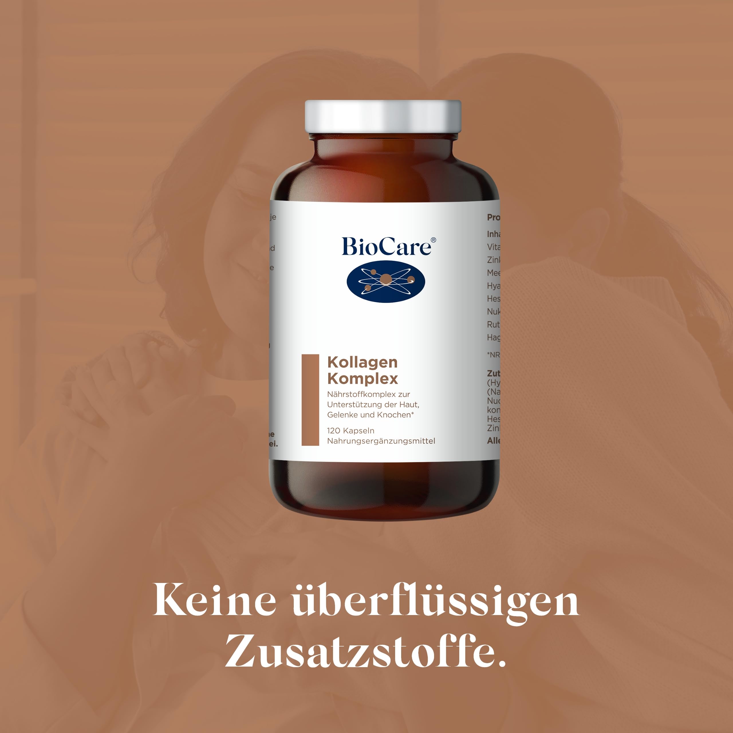 BioCare Collagen Complex, 60 Kapseln | Vitamin C & Zink mit Marine Collagen, Hyaluronsäure & Nukleotiden