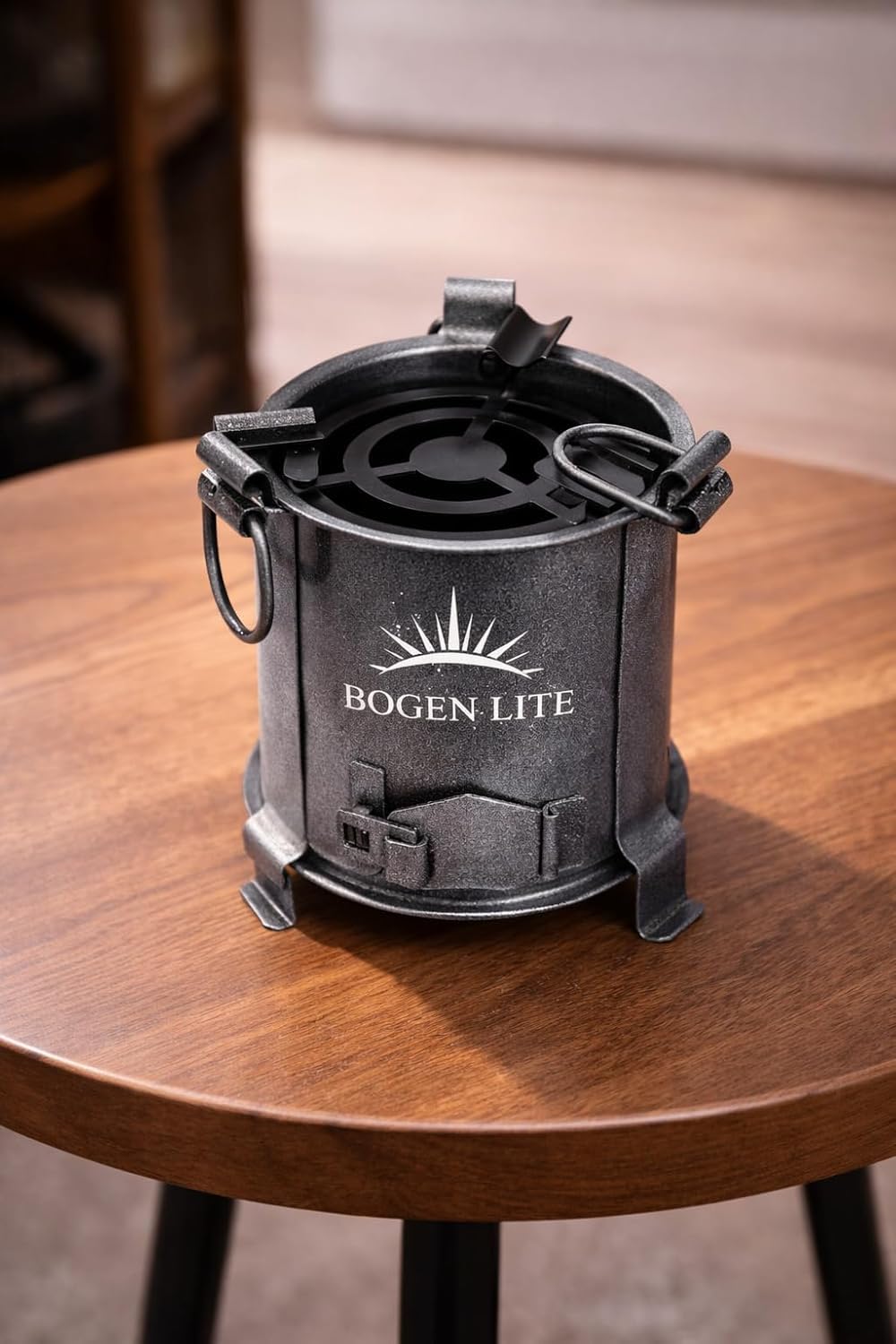 BBQ Style Metal Ashtray Black Handcrafted Tabletop Cigarette Ash Tray With Cigar Rest for Indoor Outdoor Use Home Office Balcony Garden Décor Size 15 Cm X 13 Cm X 12 Cm-picture-25