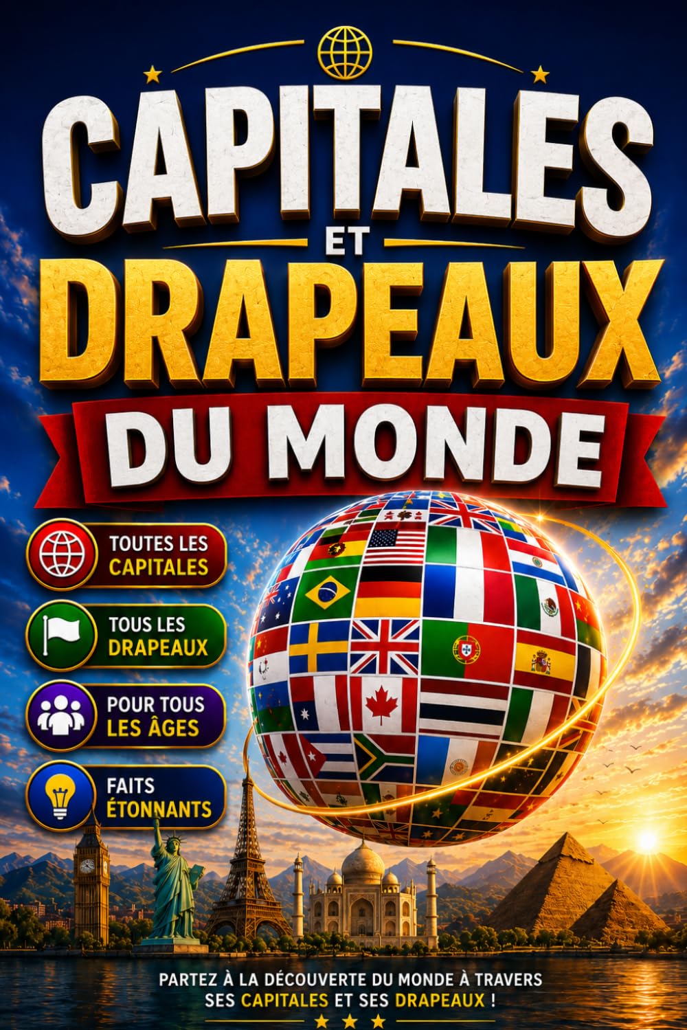 Capitales et Drapeaux du Monde: Découvre les pays du monde, leurs capitales et leurs drapeaux