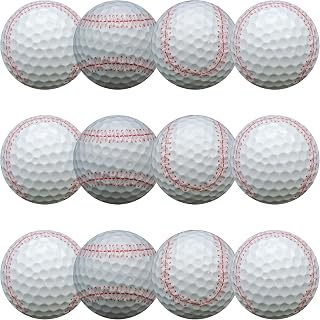 GBM Baseball Novelty Golf Balls – Baseball Golf Balls Design for Players, Coaches, Sports Fans, Tournaments, League Play and Golfers Gifts, 12 Pack